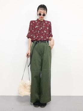 「ivory court（アイボリーコート）のアイテム（ショルダーバッグ）」を使った、COLLENTE(yuco)さん（レディース・168cm）の秋コーディネート