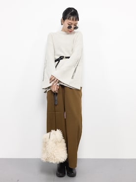「ivory court（アイボリーコート）のアイテム（ショルダーバッグ）」を使った、COLLENTE(yuco)さん（レディース・168cm）の秋コーディネート