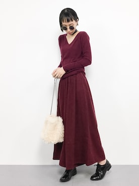 「ivory court（アイボリーコート）のアイテム（ショルダーバッグ）」を使った、COLLENTE(yuco)さん（レディース・168cm）の秋コーディネート