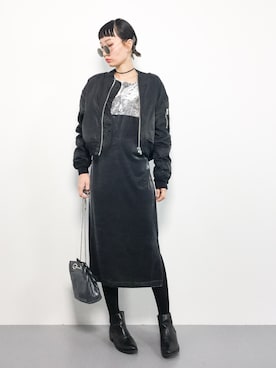 「アイテム（ブルゾン）」を使った、COLLENTE(yuco)さん（レディース・168cm・30代）の秋コーディネート