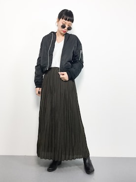 「アイテム（ブルゾン）」を使った、COLLENTE(yuco)さん（レディース・168cm・30代）の秋コーディネート