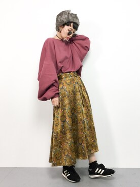 「FREE'S MART（フリーズマート）のアイテム（キャップ）」を使った、COLLENTE(yuco)さん（レディース・168cm）の秋コーディネート