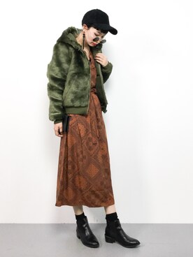 「アイテム（ブルゾン）」を使った、COLLENTE(yuco)さん（レディース・168cm・30代）の秋コーディネート