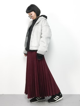 「アイテム（ブルゾン）」を使った、COLLENTE(yuco)さん（レディース・168cm・30代）の秋コーディネート