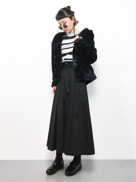 「アイテム（ブルゾン）」を使った、COLLENTE(yuco)さん（レディース・168cm・30代）の冬コーディネート