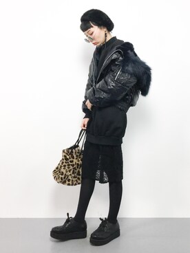 「アイテム（ブルゾン）」を使った、COLLENTE(yuco)さん（レディース・168cm・30代）の冬コーディネート