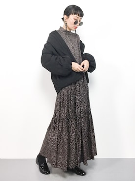 「アイテム（ブルゾン）」を使った、COLLENTE(yuco)さん（レディース・168cm・30代）の冬コーディネート