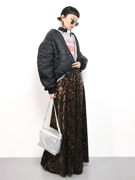 「アイテム（ブルゾン）」を使った、COLLENTE(yuco)さん（レディース・168cm・30代）の冬コーディネート