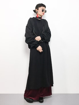 「アイテム（ブルゾン）」を使った、COLLENTE(yuco)さん（レディース・168cm・30代）の冬コーディネート