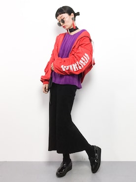 「アイテム（ブルゾン）」を使った、COLLENTE(yuco)さん（レディース・168cm・30代）の冬コーディネート