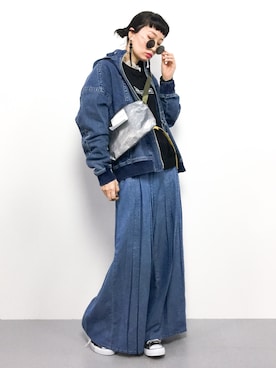 「アイテム（ブルゾン）」を使った、COLLENTE(yuco)さん（レディース・168cm・30代）の冬コーディネート