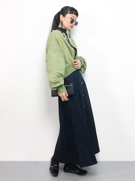 「アイテム（ブルゾン）」を使った、COLLENTE(yuco)さん（レディース・168cm・30代）の春コーディネート