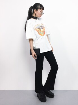 「MURUA（ムルーア）のFitリブニットPT（その他パンツ）」を使った、COLLENTE(yuco)さん（レディース・168cm）の春コーディネート