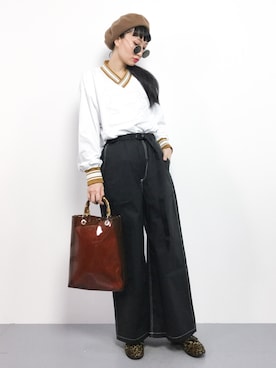 「STARTER BLACK LABEL（スターターブラックレーベル）のアイテム（トップス）」を使った、COLLENTE(yuco)さん（レディース・168cm）の春コーディネート