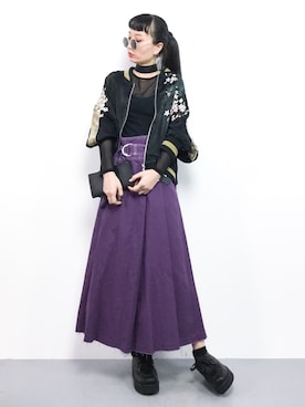 「アイテム（ブルゾン）」を使った、COLLENTE(yuco)さん（レディース・168cm・30代）の春コーディネート