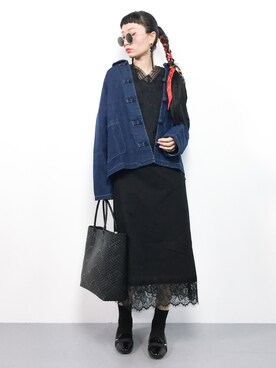 「ground green store（グラウンドグリーンストア）のアイテム」を使った、COLLENTE(yuco)さん（レディース・168cm）の春コーディネート