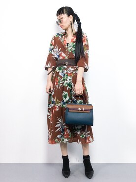 「N.（N. Natural Beauty Basic）（エヌエヌナチュラルビューティーベーシック）のベルトフラップ2WAYショルダーバッグ（ショルダーバッグ）」を使った、COLLENTE(yuco)さん（レディース・168cm）の春コーディネート