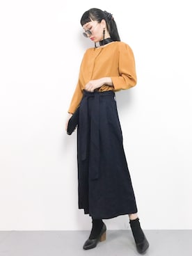 「Two Faces（トゥーフェイシーズ）のアイテム（トップス）」を使った、COLLENTE(yuco)さん（レディース・168cm）の春コーディネート