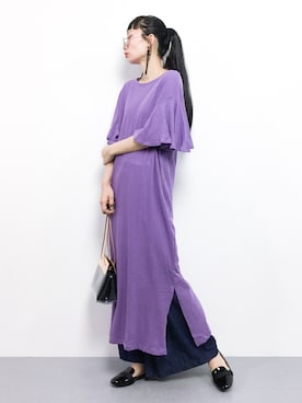 「IENA（イエナ）のTIDI DAY+AUGUST BOXY ビニールバッグ（ハンドバッグ）」を使った、COLLENTE(yuco)さん（レディース・168cm）の春コーディネート