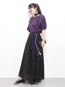 「アイテム（スカート）」を使った、COLLENTE(yuco)さん（レディース・168cm・30代）の春コーディネート