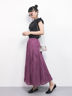 「Ted Baker（テッドベーカー）のアイテム（バッグ）」を使った、COLLENTE(yuco)さん（レディース・168cm）の夏コーディネート