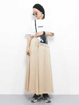 「UP START（アップスタート）のアイテム」を使った、COLLENTE(yuco)さん（レディース・168cm）の夏コーディネート