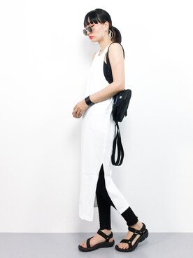 「RED CHOP WORKS（レッドチョップワークス）のアイテム（ワンピース/ドレス）」を使った、COLLENTE(yuco)さん（レディース・168cm）の夏コーディネート
