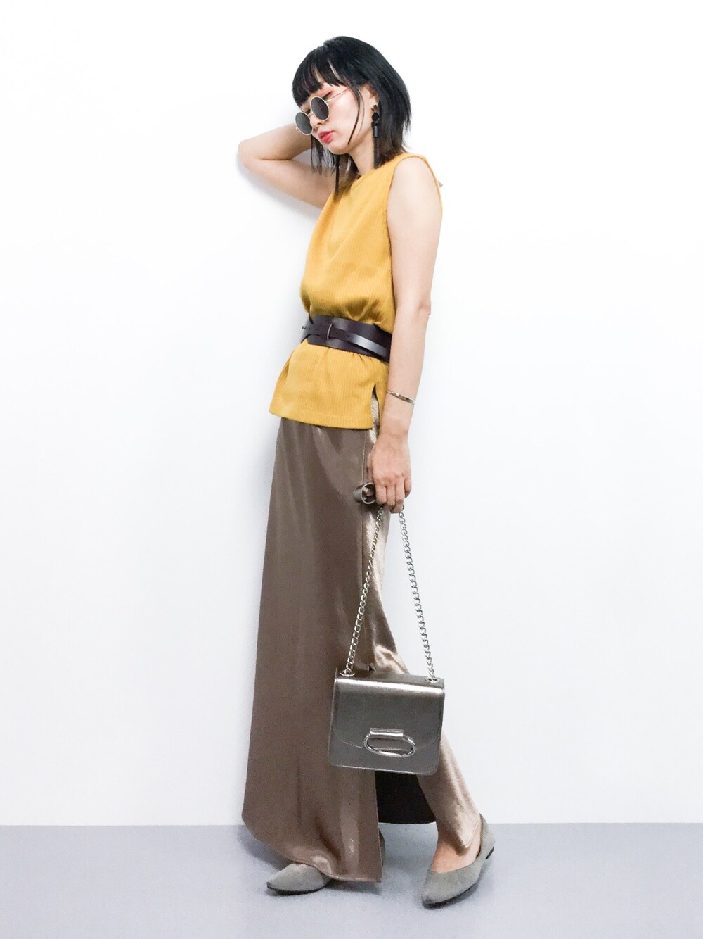 ◇AP STUDIO Glitter Long スカートを使った人気ファッション