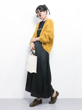 「Supreme.La.La.（シュープリームララ）のアイテム（バッグ）」を使った、COLLENTE(yuco)さん（レディース・168cm）の秋コーディネート