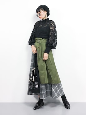 「Parfum de Charmant Fleur（パルファムドゥシャルマンフルール）のアイテム」を使った、COLLENTE(yuco)さん（レディース・168cm）の秋コーディネート