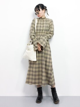 「バーバリー」｜「アイテム（ワンピース/ドレス）」を使った、COLLENTE(yuco)さん（レディース・168cm）の秋コーディネート