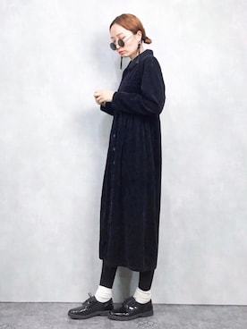 「Daniella&GEMMA（ダニエラアンドジェマ）のアイテム（その他シューズ）」を使った、COLLENTE(yuco)さん（レディース・168cm）の秋コーディネート