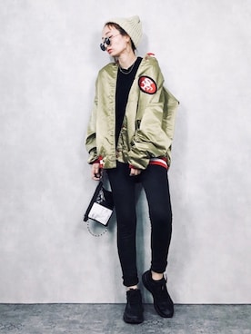 「JABURO（ジャブロー）のアイテム（帽子）」を使った、COLLENTE(yuco)さん（レディース・168cm）の秋コーディネート