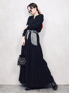 「Daniella&GEMMA（ダニエラアンドジェマ）のアイテム（その他シューズ）」を使った、COLLENTE(yuco)さん（レディース・168cm）の冬コーディネート