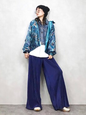 「PUMA」｜「アイテム（ナイロンジャケット）」を使った、COLLENTE(yuco)さん（レディース・168cm）の夏コーディネート