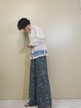 「コレンテ」｜「アイテム（パンツ）」を使った、COLLENTE(yuco)さん（レディース・168cm）の夏コーディネート