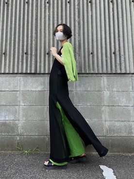 「蛍光カラー」｜「アイテム（ワンピース/ドレス）」を使った、COLLENTE(yuco)さん（レディース・168cm）の夏コーディネート