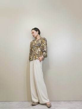 「コレンテ」｜「アイテム（トップス）」を使った、COLLENTE(yuco)さん（レディース・168cm）の秋コーディネート
