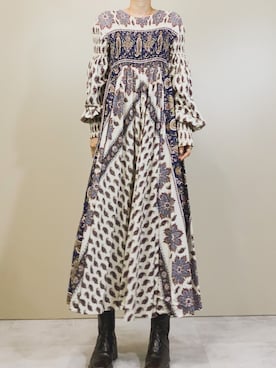 「古着屋コレンテ」｜「アイテム（ワンピース/ドレス）」を使った、COLLENTE(yuco)さん（レディース・168cm）の秋コーディネート