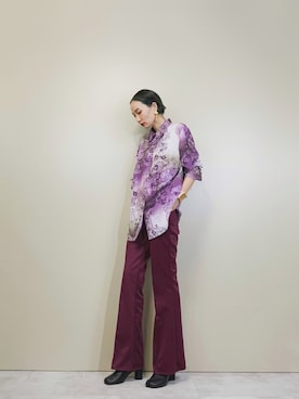 「コレンテ」｜「アイテム（トップス）」を使った、COLLENTE(yuco)さん（レディース・168cm）の秋コーディネート