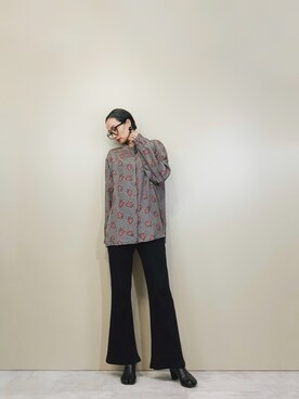 「コレンテ」｜「アイテム（トップス）」を使った、COLLENTE(yuco)さん（レディース・168cm）の秋コーディネート