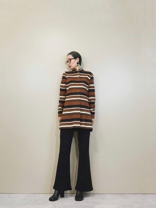 COLLENTE(yuco)使用「USED（Metal button stand collar tunic-842-1）」的時尚穿搭