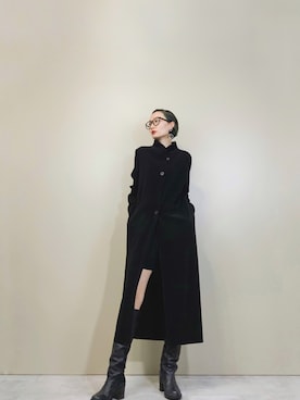 「古着女子」｜「アイテム（ダウンジャケット/コート）」を使った、COLLENTE(yuco)さん（レディース・168cm）の秋コーディネート