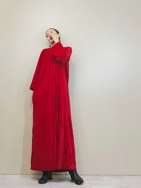 「古着屋コレンテ」｜「アイテム（ワンピース/ドレス）」を使った、COLLENTE(yuco)さん（レディース・168cm）の秋コーディネート