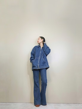 「古着屋コレンテ」｜「アイテム（ジャケット/アウター）」を使った、COLLENTE(yuco)さん（レディース・169cm）の冬コーディネート