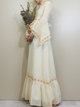 「古着屋コレンテ」｜「アイテム（ワンピース/ドレス）」を使った、COLLENTE(yuco)さん（レディース・169cm）の冬コーディネート