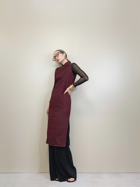 「古着屋コレンテ」｜「アイテム（ワンピース/ドレス）」を使った、COLLENTE(yuco)さん（レディース・169cm）の春コーディネート