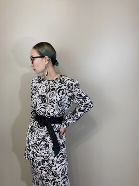 「古着屋コレンテ」｜「アイテム（ワンピース/ドレス）」を使った、COLLENTE(yuco)さん（レディース・169cm）の春コーディネート