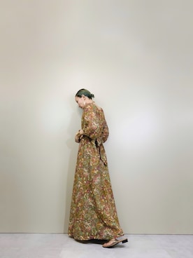 「古着屋コレンテ」｜「アイテム（ワンピース/ドレス）」を使った、COLLENTE(yuco)さん（レディース・169cm）の春コーディネート