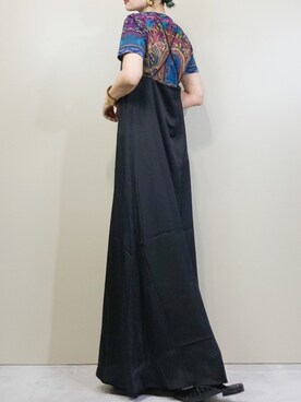 「古着屋コレンテ」｜「アイテム（ワンピース/ドレス）」を使った、COLLENTE(yuco)さん（レディース・169cm）の春コーディネート